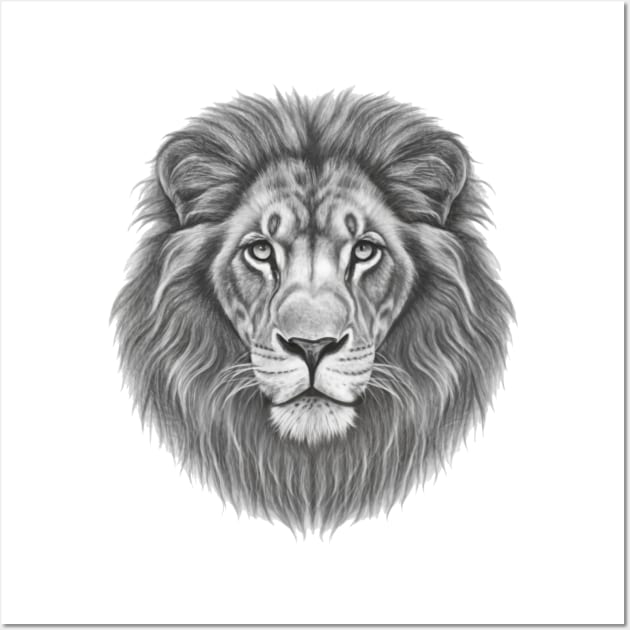 Lion head crayon design Wall Art by byNIKA